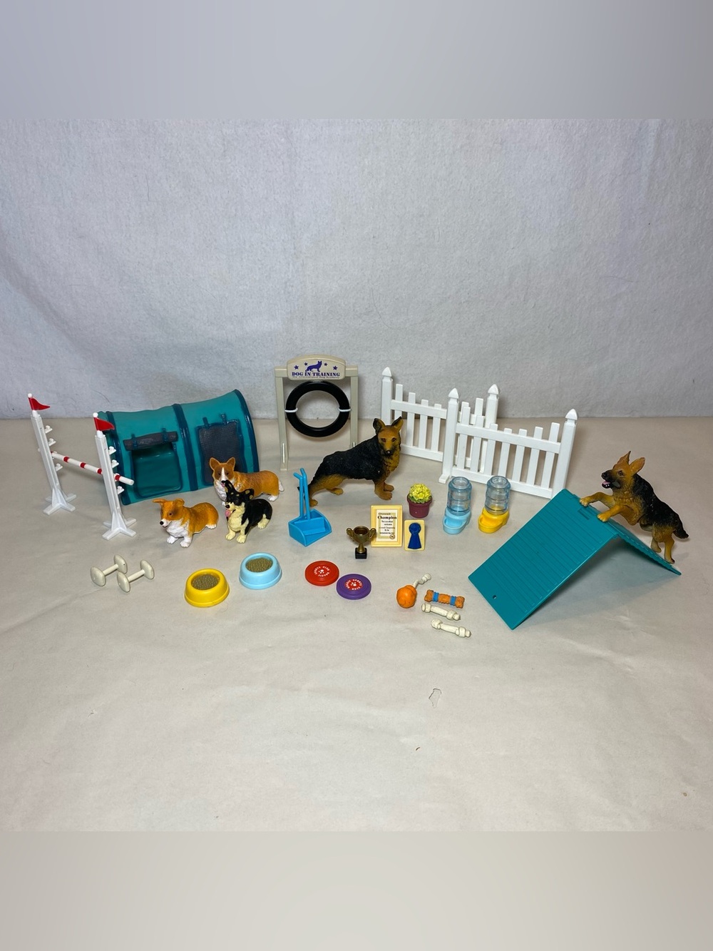 Vinatge Keenway Dog Academy Playset CP Toys PVC Figure Accessories Agility Lot